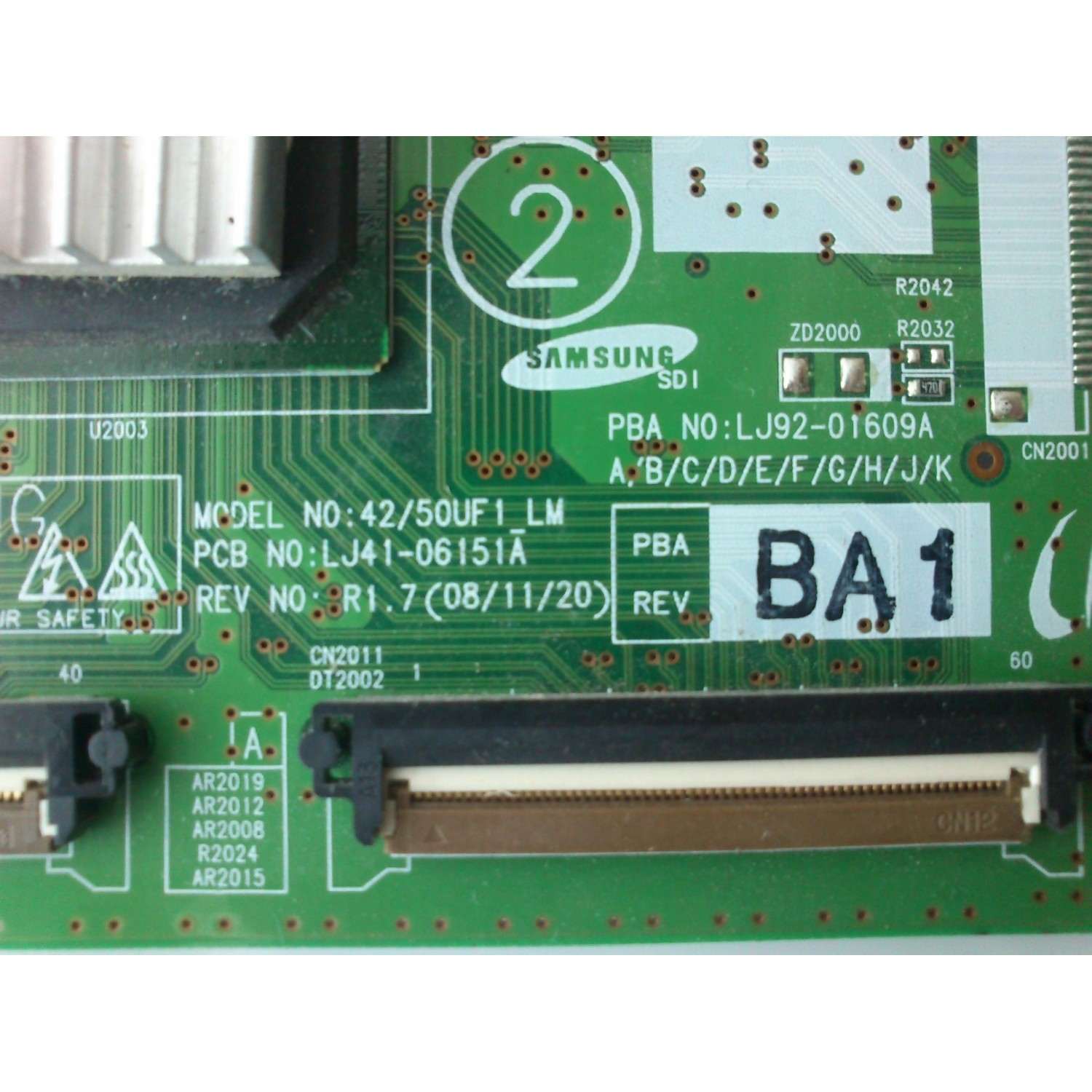 MAIN LOGICA / SAMSUNG BN96-10516A / LJ92-01609B / 609B BA1 / LJ41-06151A / PANEL S50FH-YB04 / MODELOS PN50B850Y1FXZA / PN50B860Y2FXZA - Imagen 2